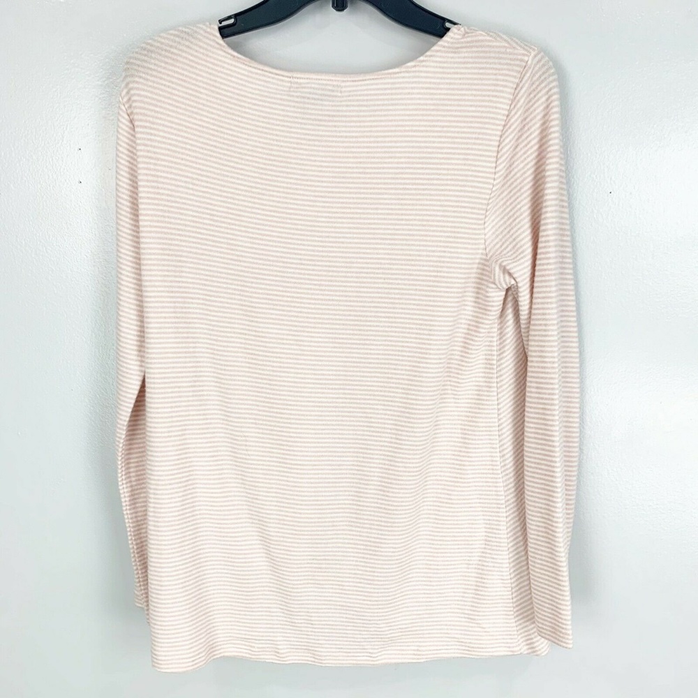 MAX & MIA Striped Twist Pullover Sweater Blush NWT - Picture 3 of 4